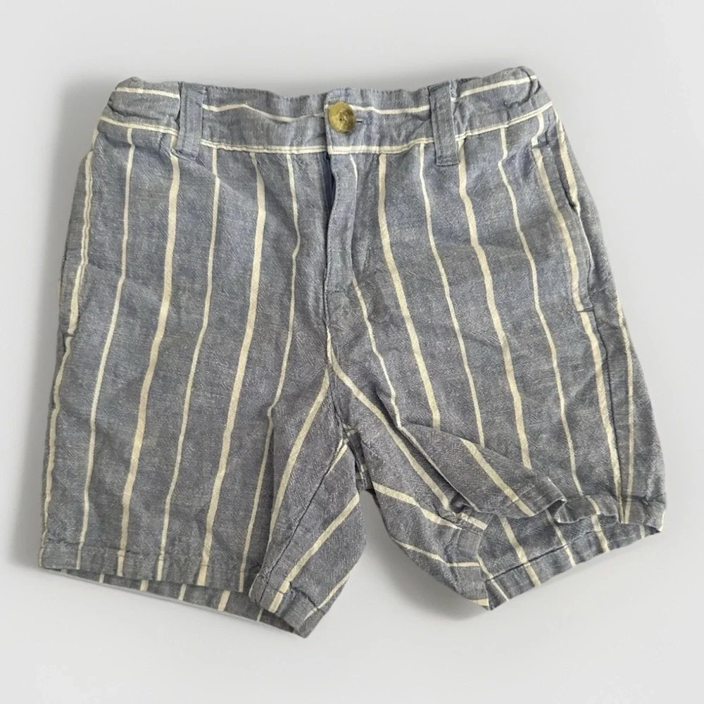 Janie and Jack Boys Size 4 Striped Shorts‎ Blue White Summer Casual Preppy